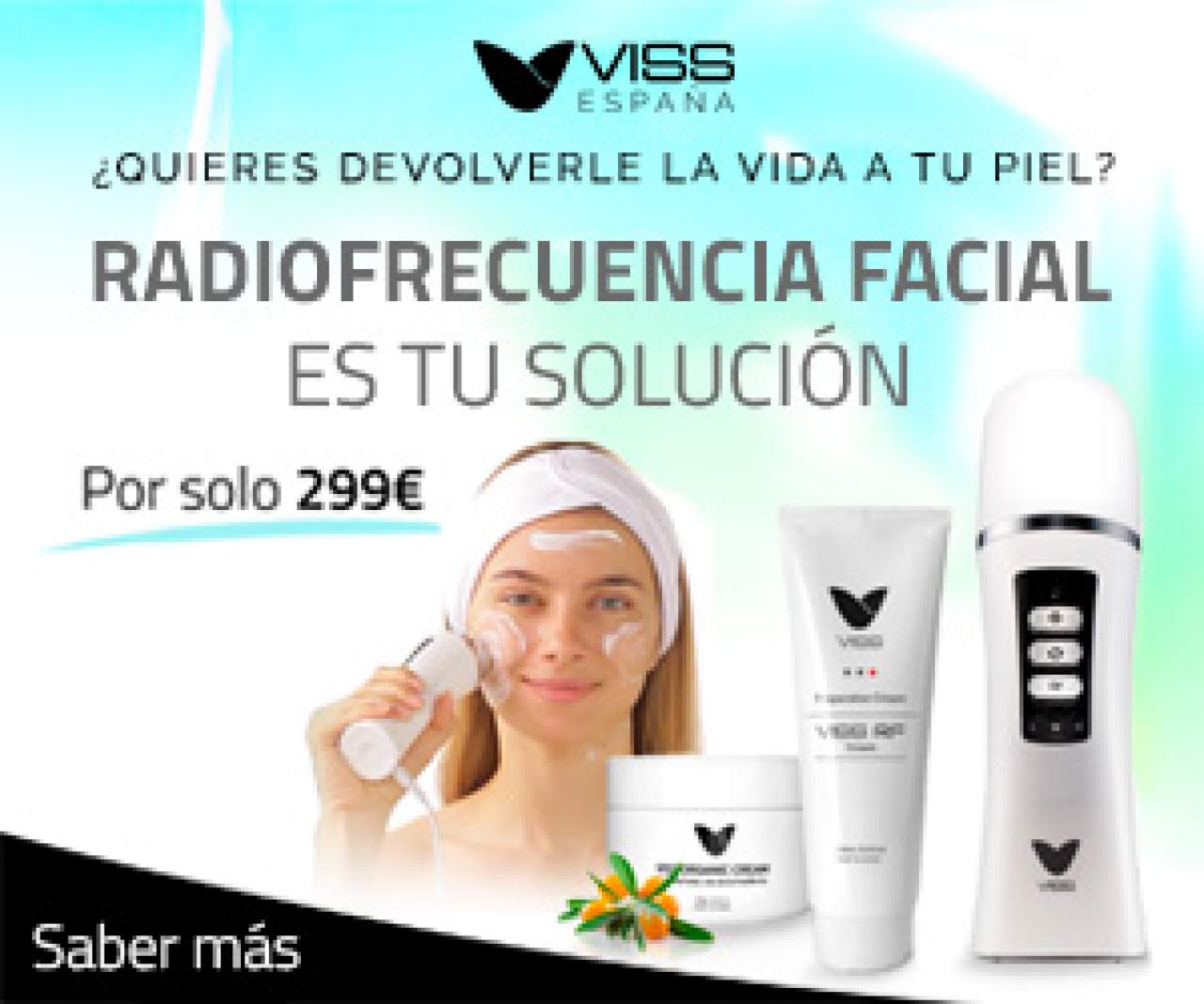 Radiofrecuencia facial en casa de la mano de Viss España
