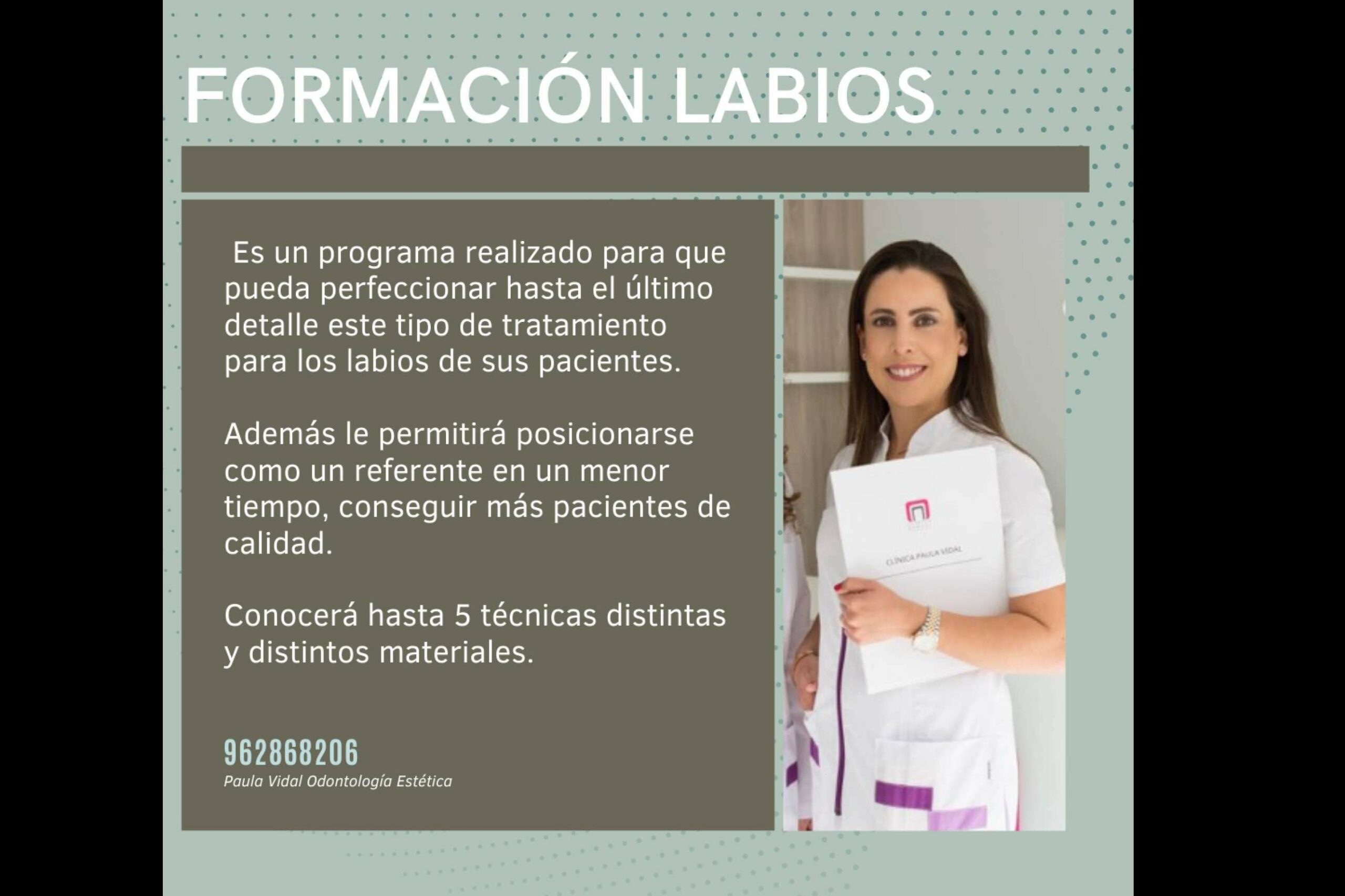 Para odontólogos, Clínica Paula Vidal ofrece un curso de relleno de ácido hialurónico