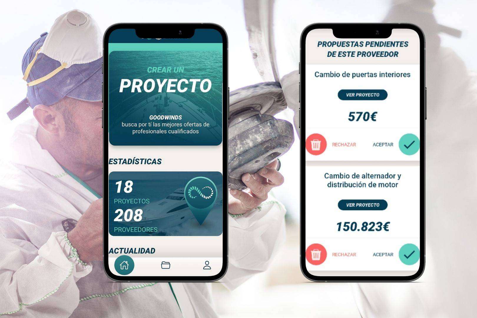La app para facilitar las reparaciones de barcos, GOODWINDS