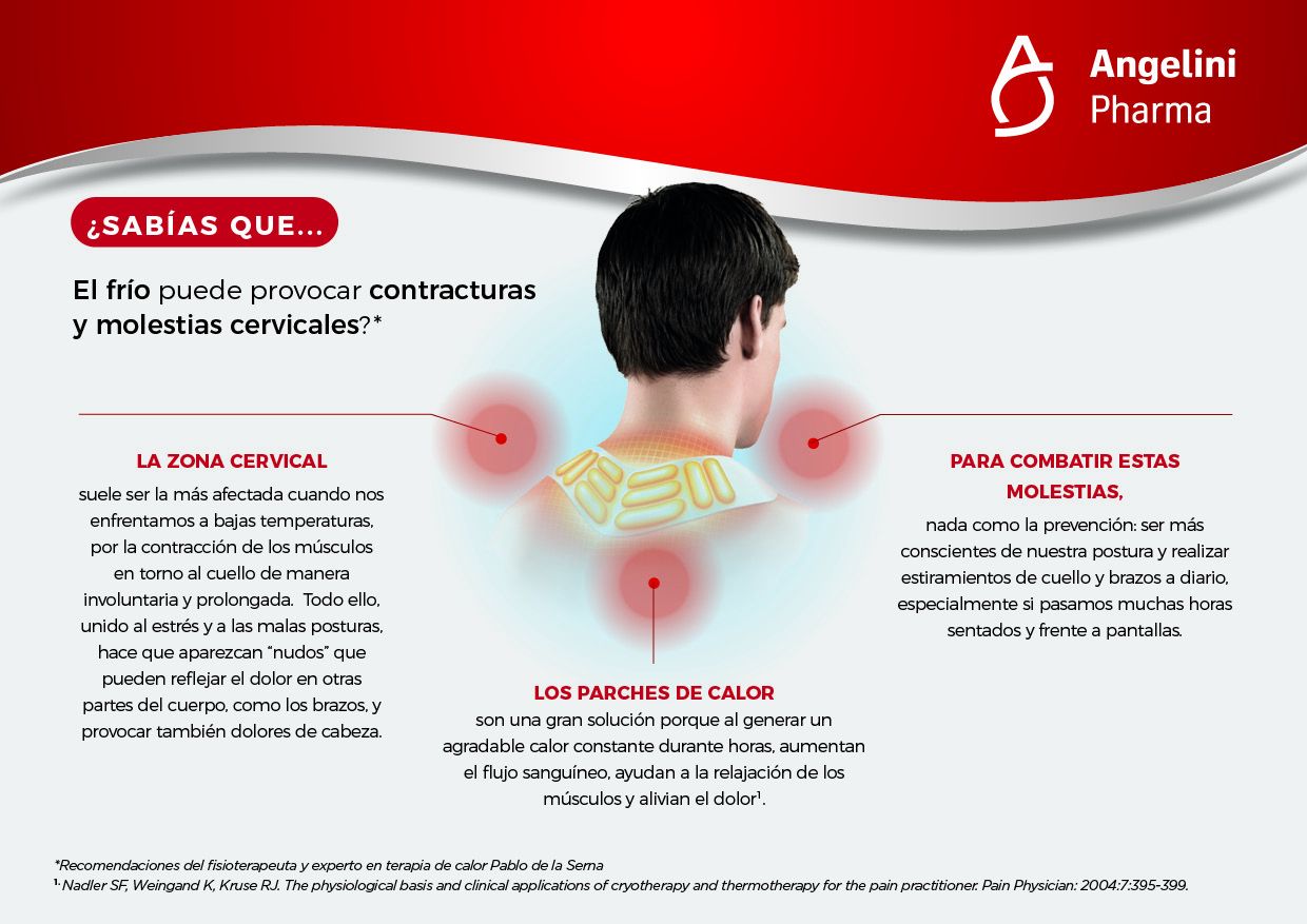 Las contracturas y molestias cervicales se acentúan con el frío