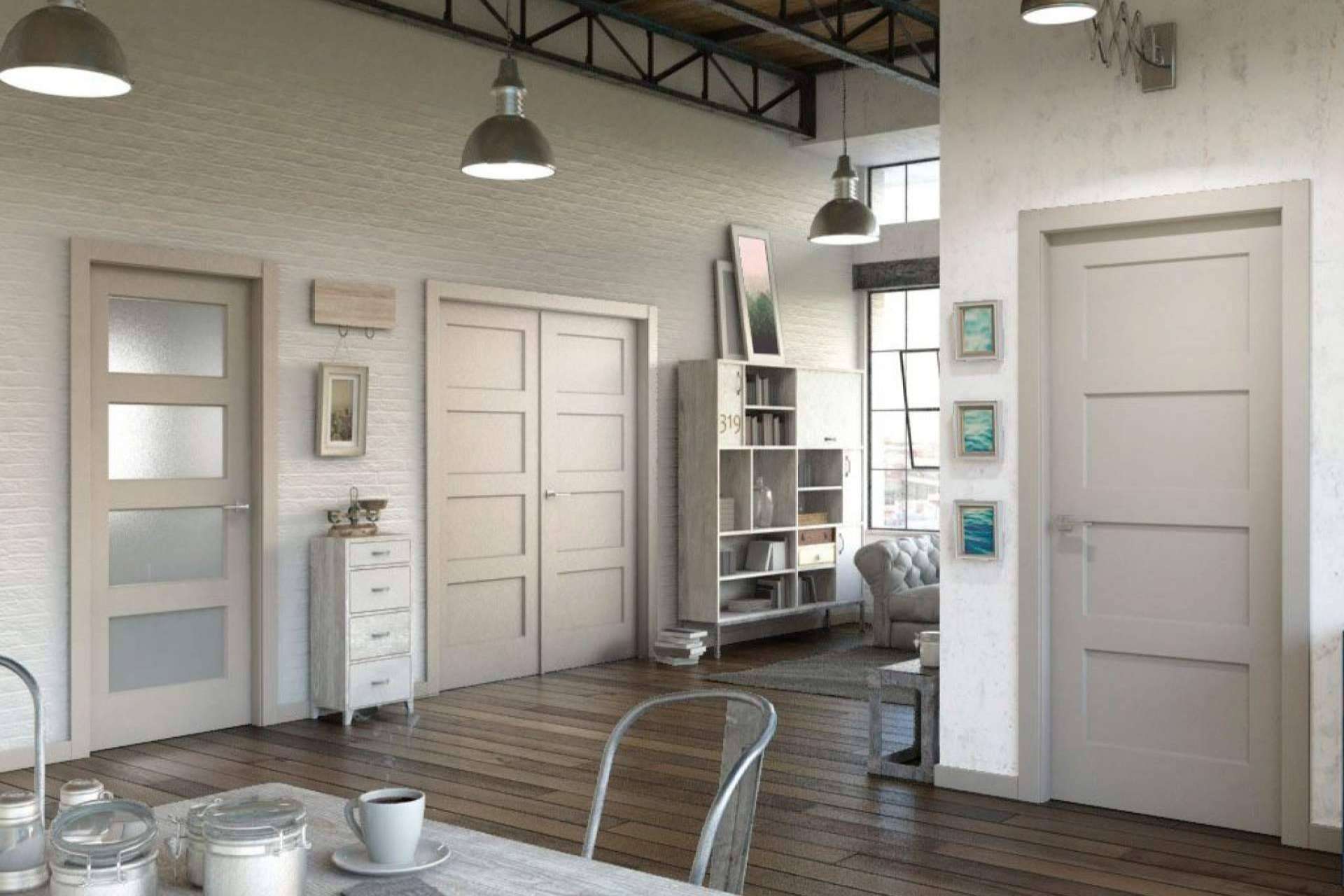 Puertas de interior lacadas en blanco con PUERTAS LUSAN