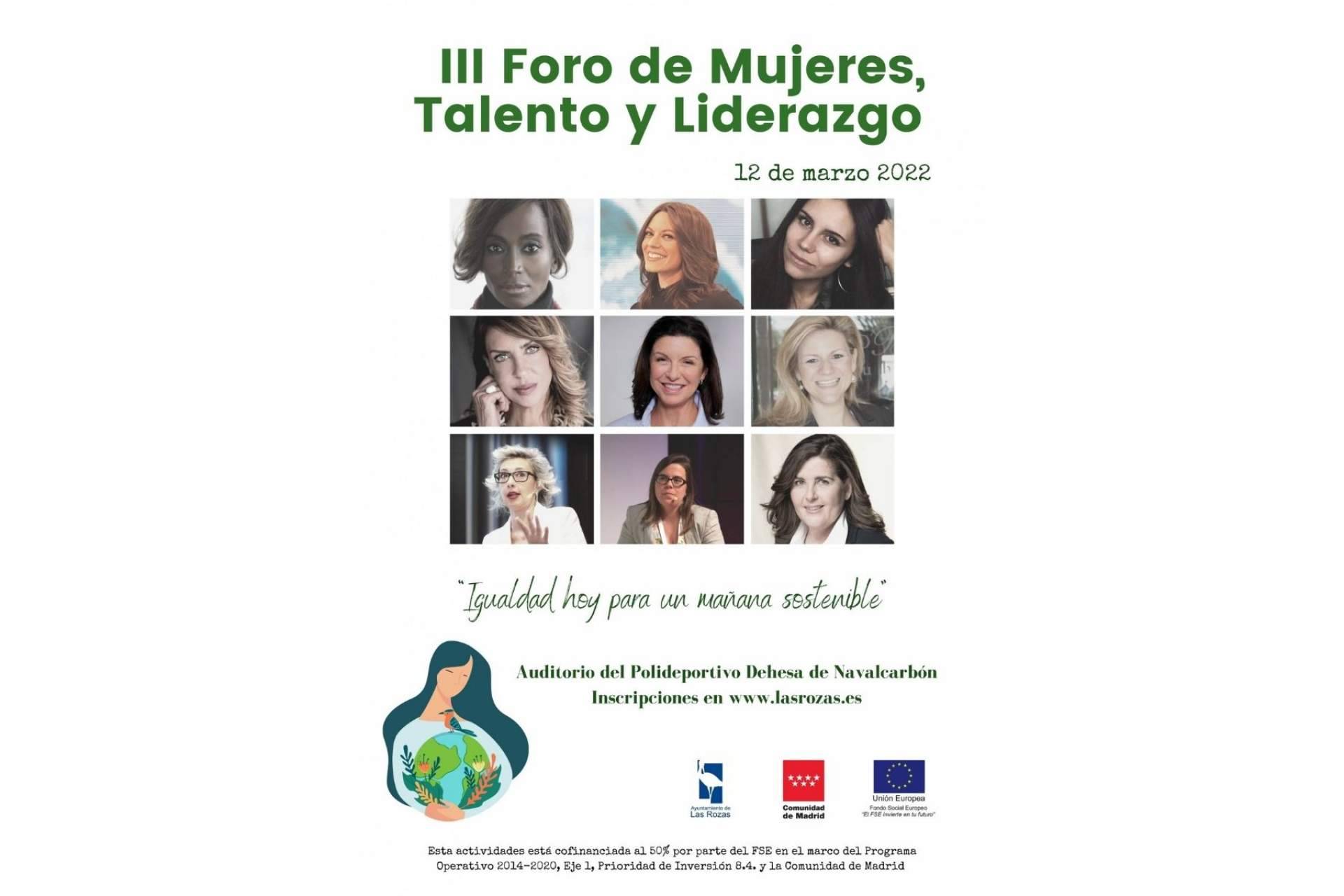 El próximo 12 de marzo tendrá lugar el III Foro de Mujeres, Talento y Liderazgo del Ayuntamiento de Las Rozas