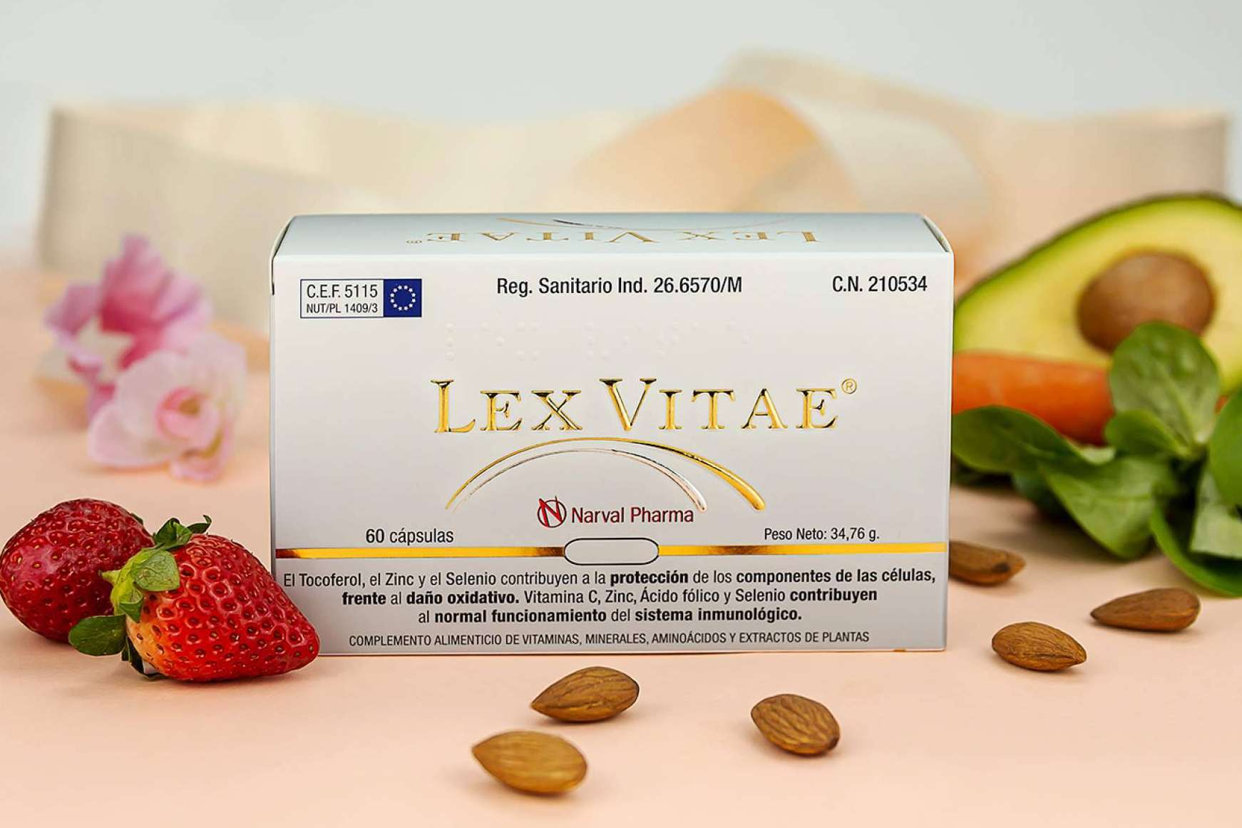Lex Vitae con antioxidante glutatión y acción antiedad, por Narval Pharma