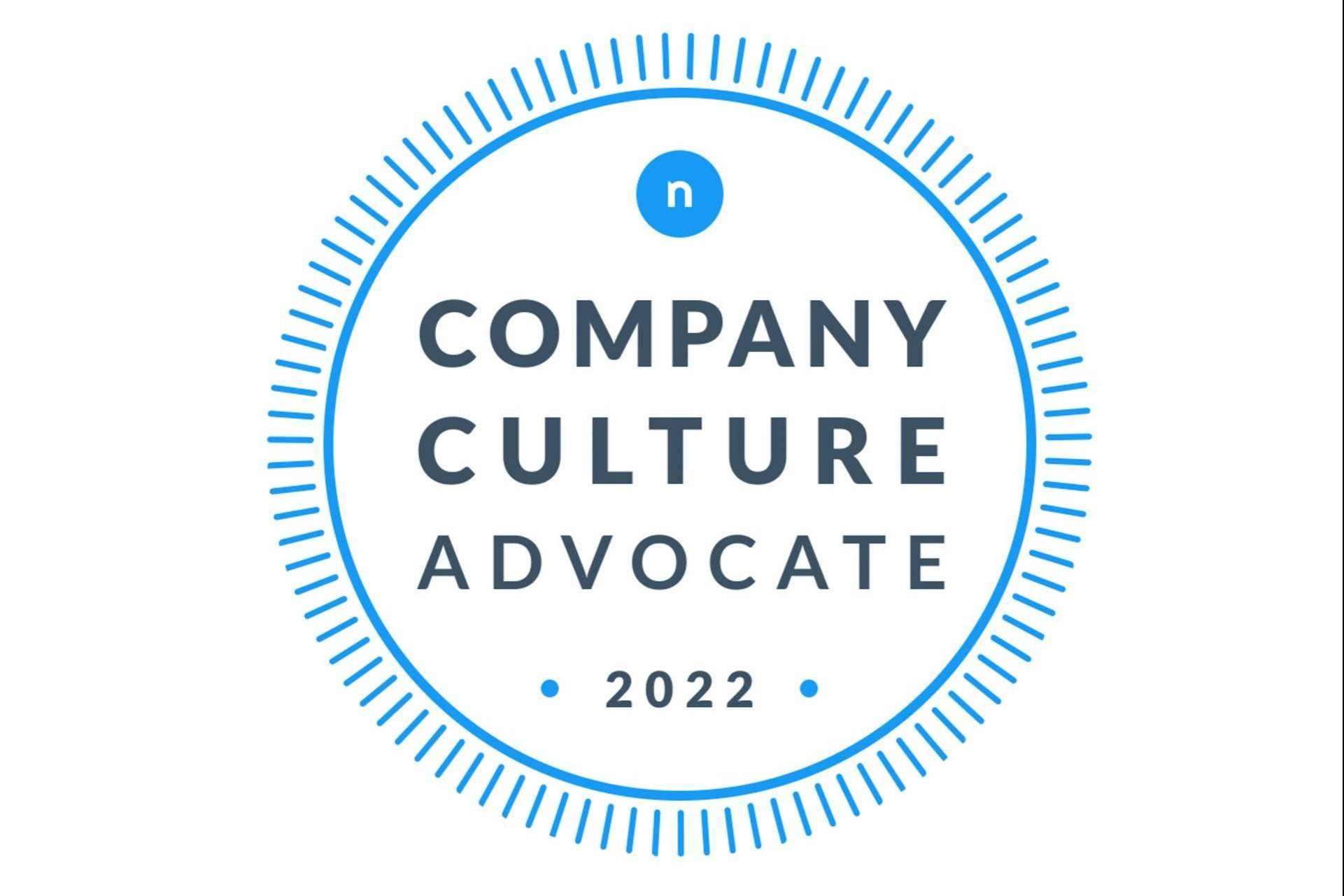 Motivar la buena cultura empresarial con la Company Culture Advocate badge de Nailted