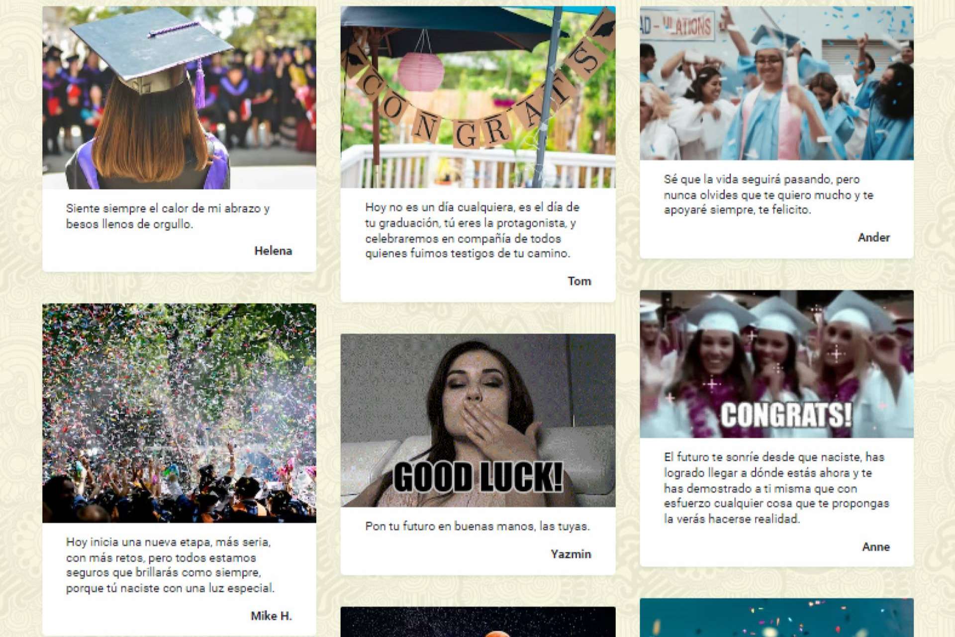 Las tarjetas de felicitación de cumpleaños grupales digitales son ideales para regalar