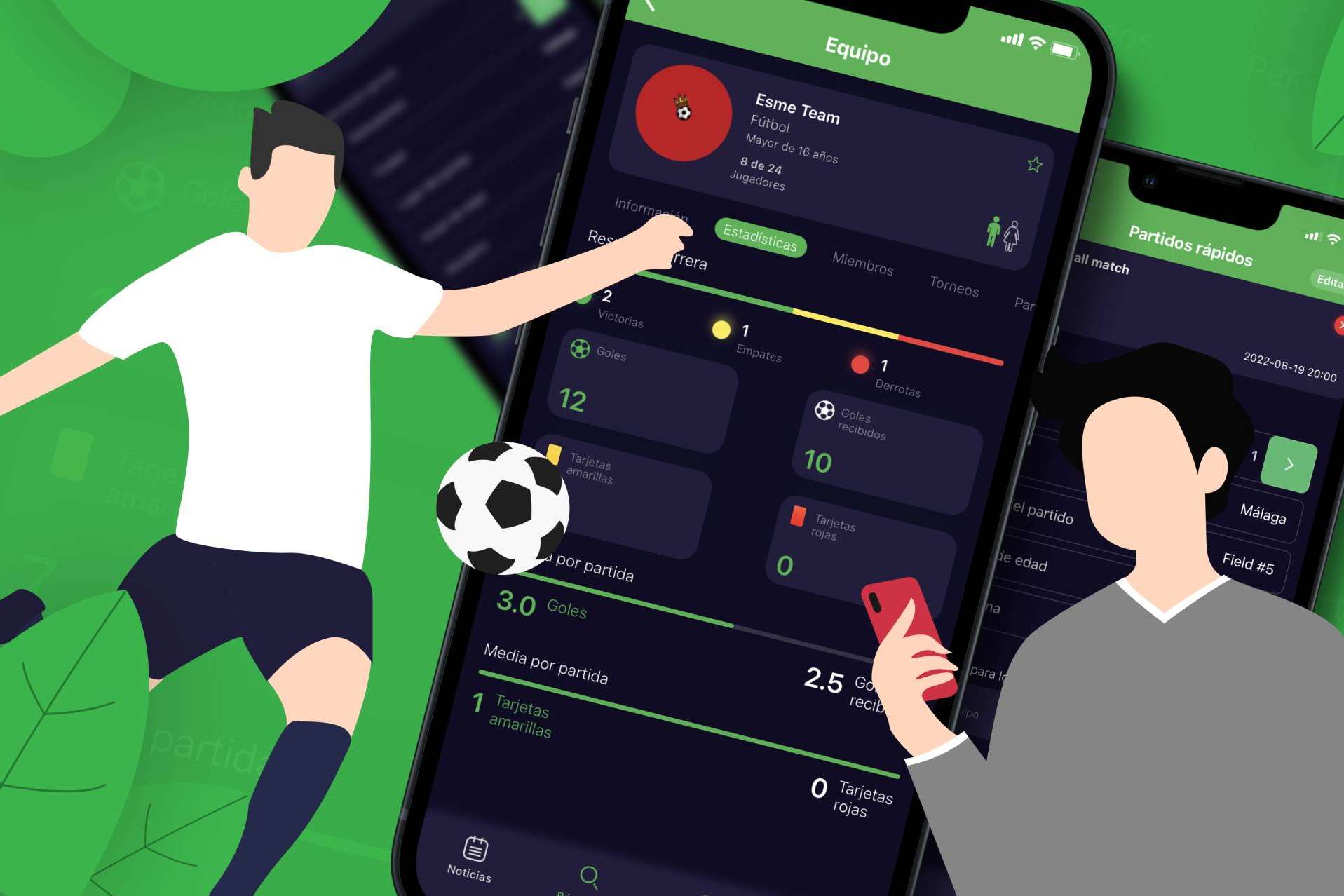 Organización de partidos de fútbol y streetball con el nuevo software de ESMEsoft
