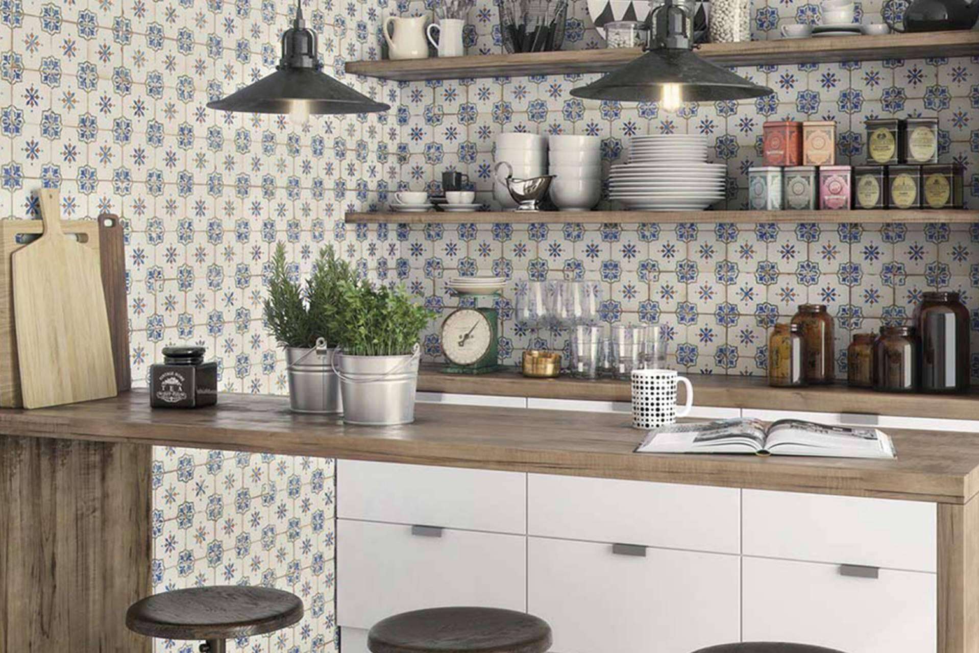 Las cocinas rústicas y las principales tendencias en azulejos