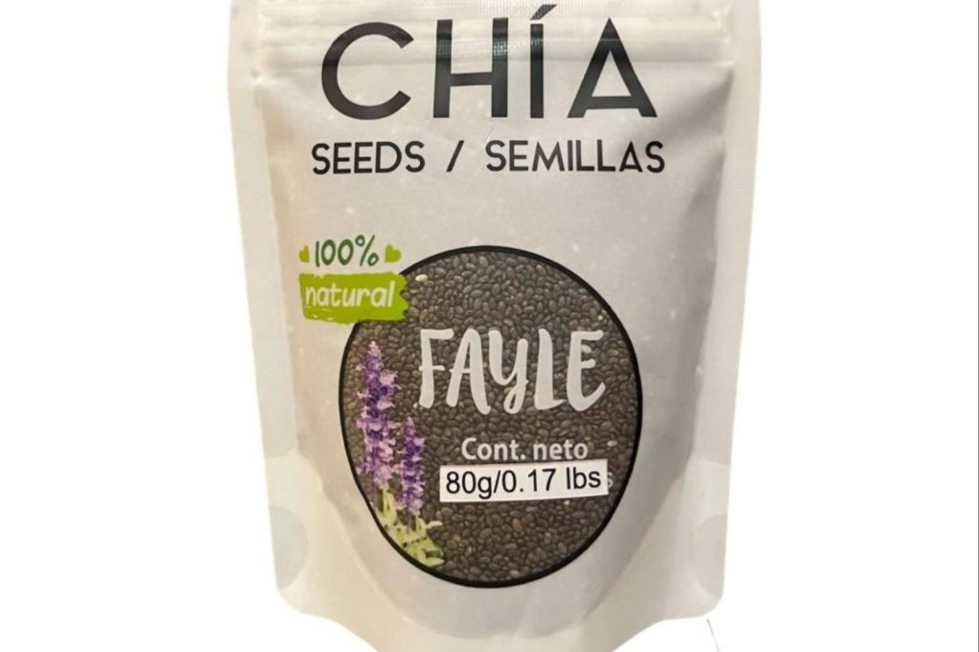 Nuevo paquete de 80 gr. Los beneficios de las semillas de chía; salud y energía en un nuevo formato