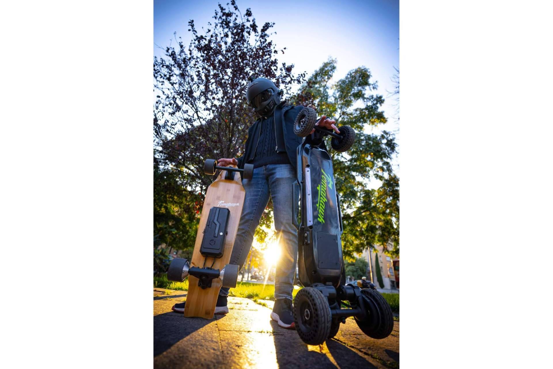 En Tomahawk Skateboards se puede encontrar una gran variedad de longboards eléctricos sostenibles