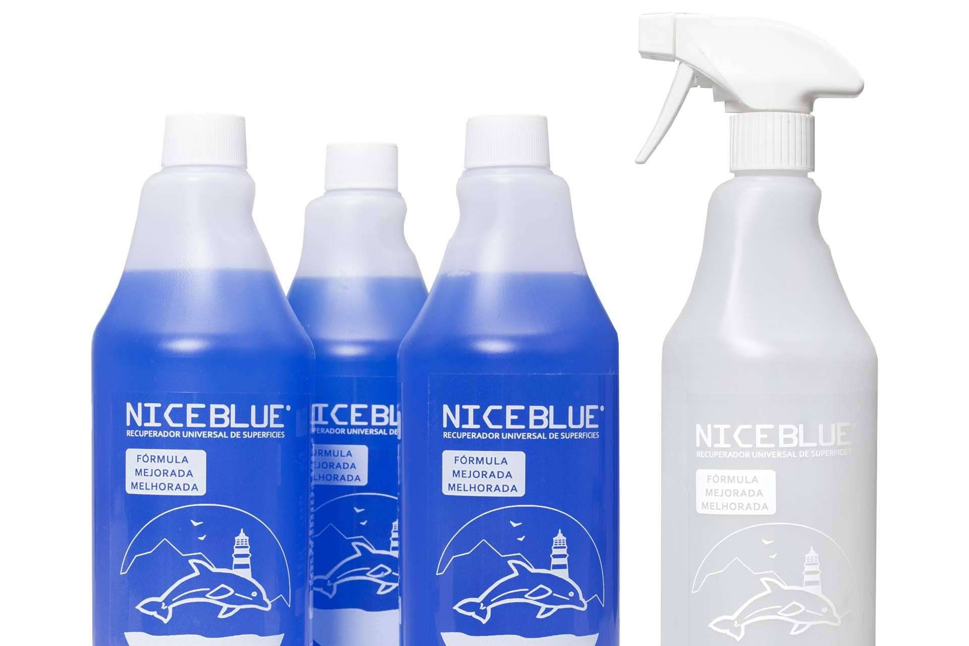 Niceblue se presenta como el producto de limpieza con el que, con 1 litro, se obtienen 20 litros para trabajar