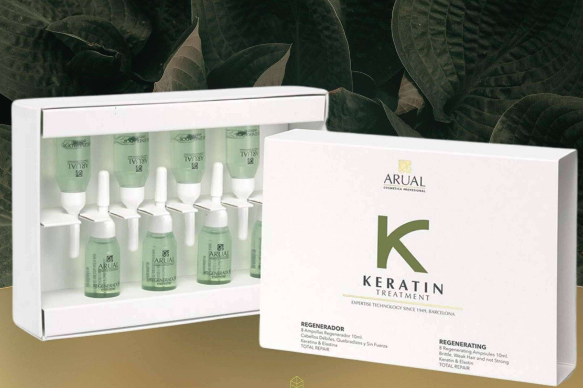 Arual con keratina para el cuidado del cabello