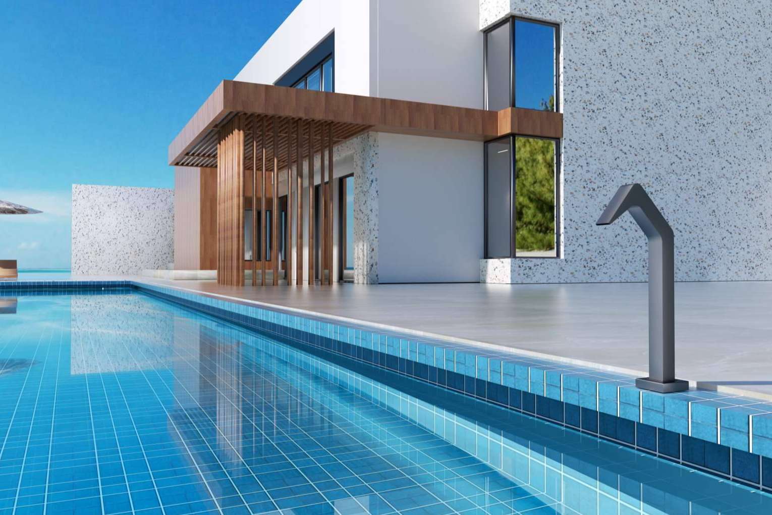 Spa, diseño y sostenibilidad en exteriores con la grifería POOLIMEX