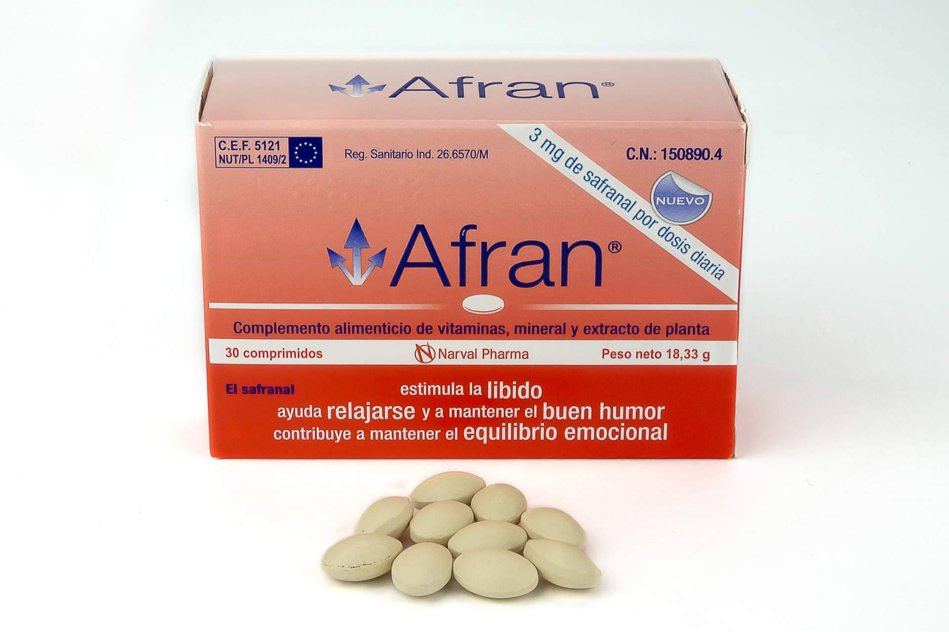 Afran, equilibrio emocional para todas las edades; extracto de azafrán con respaldo de Narval Pharma